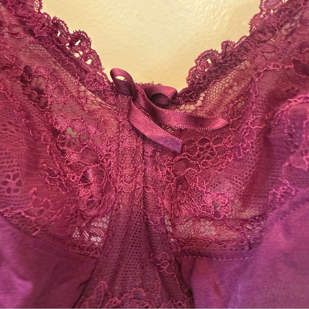 Pour Moi Full Figure Lace Women's Bra in Burgundy - Picture 3 of 7